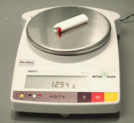 weighing the lighter before