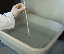 record temperature of water bath